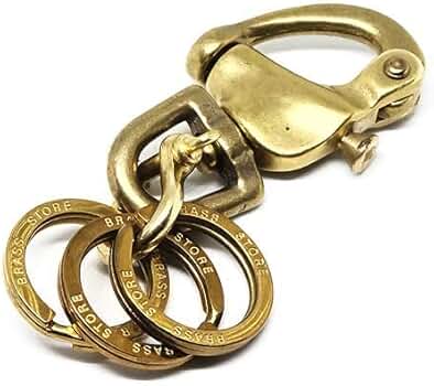 Amazon.co.jp: [BRASS STORE] 真鍮 スナップシャックル キーホルダー