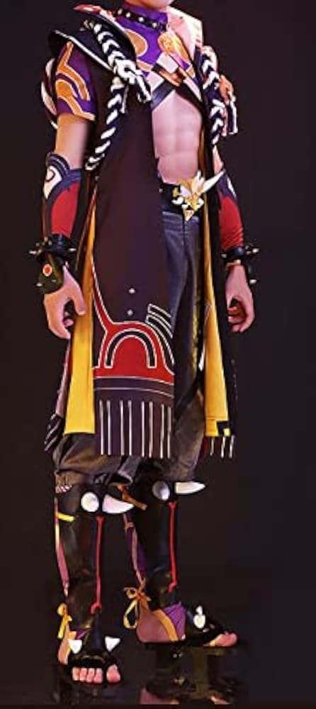 Amazon.co.jp: 原神 荒瀧一斗 コスプレ衣装＋ウィッグ風 : ホビー