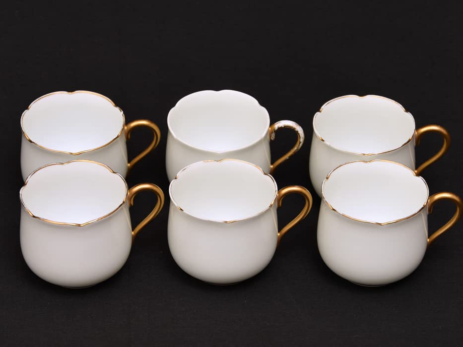 Amazon.co.jp: 高級磁器 大倉陶園 白磁 ゴールドライン チューリップ型