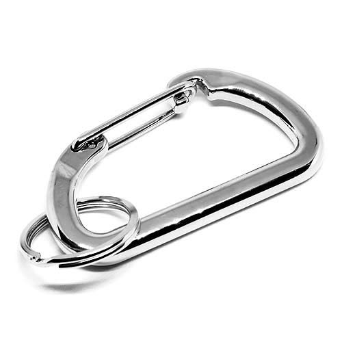 Amazon.co.jp: [BRASS STORE] シルバーカラビナ キーホールダー （L