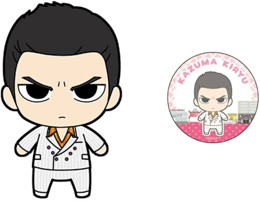 Amazon.co.jp: 龍が如く 0 ぬいぐるみ＆缶バッジセット 桐生 一馬