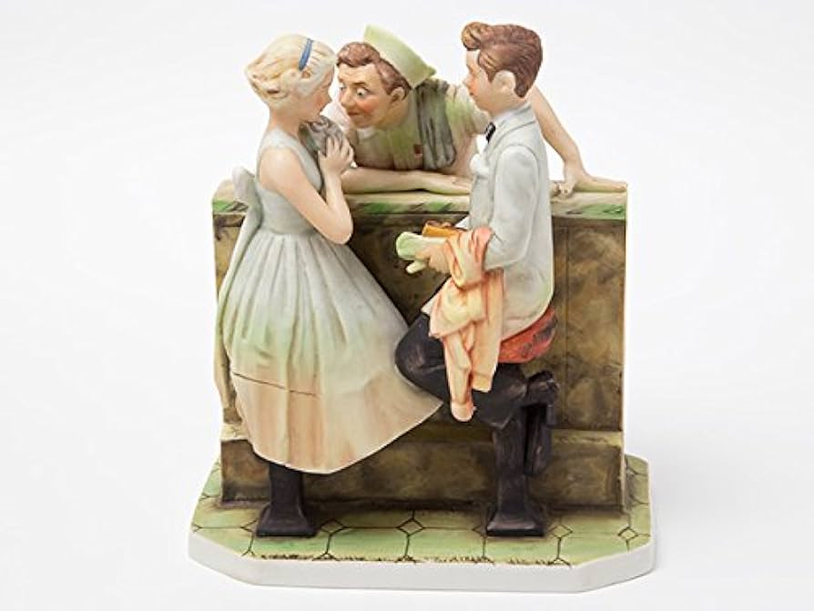 Amazon.co.jp: ノーマンロックウェル 陶器人形 ダンスパーティーの後で