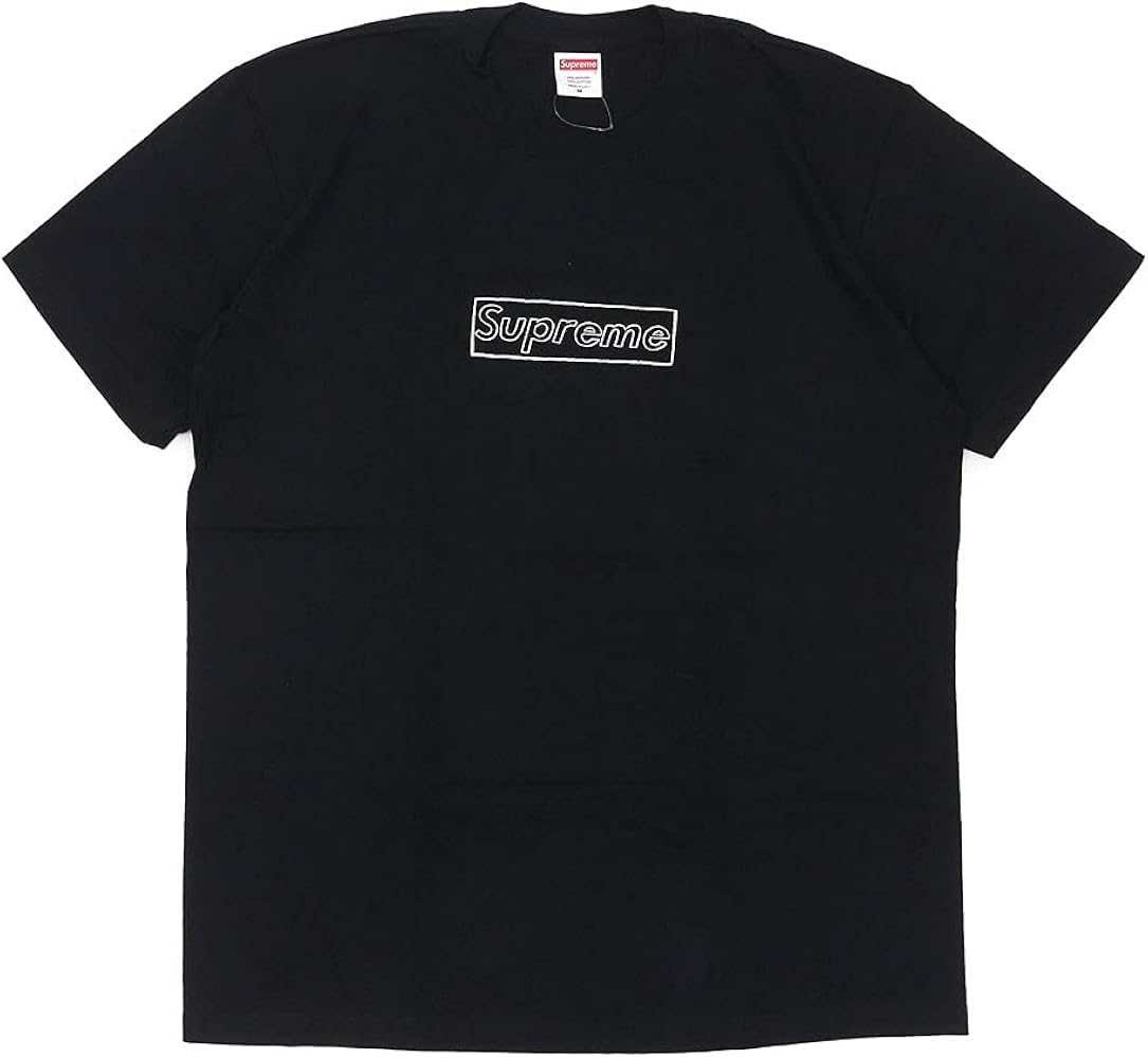 Amazon.co.jp: [SUPREME (シュプリーム)] KAWS Chalk Logo Tee カウズ