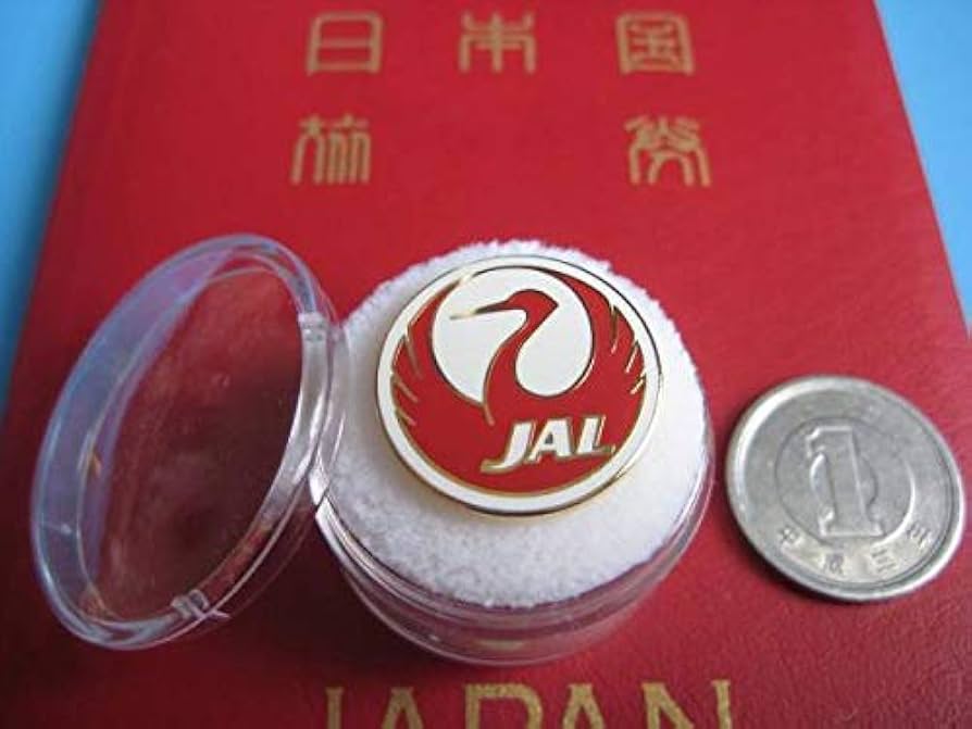 Amazon.co.jp: JAL 鶴丸 ピン バッジ 旧ロゴ 日本航空 : おもちゃ