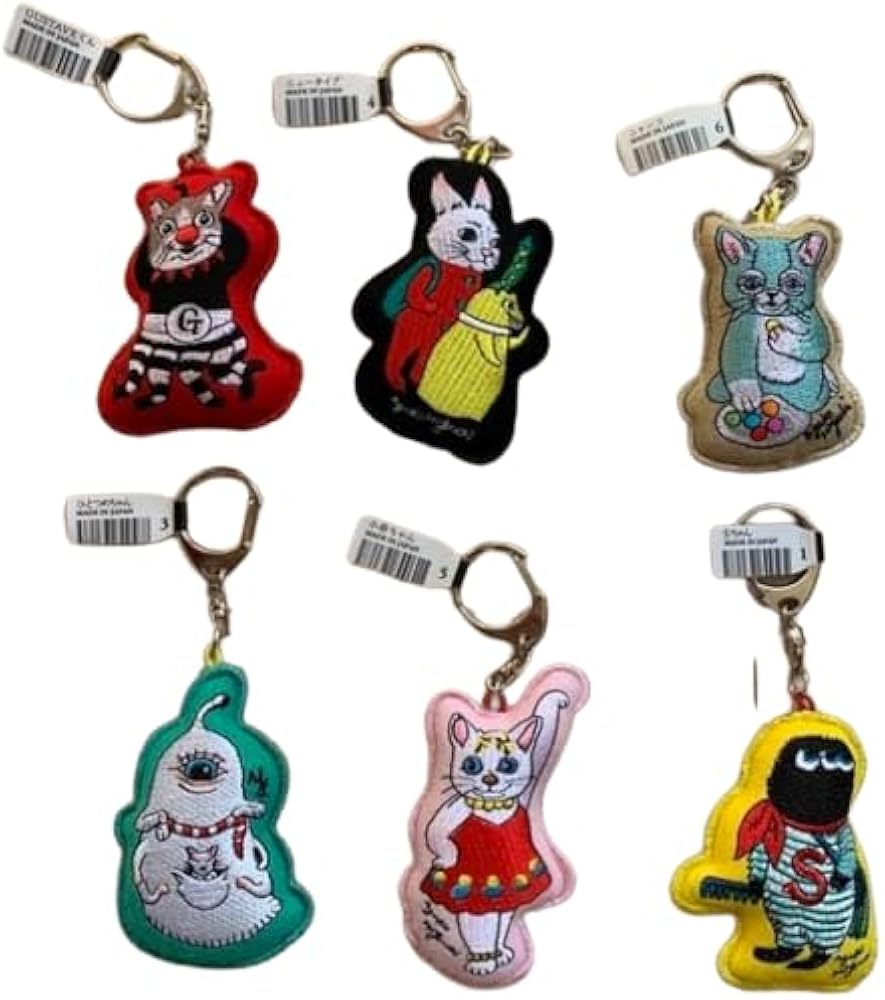 Amazon.co.jp: ヒグチユウコ 刺繍キーホルダー 6種類セット : ファッション