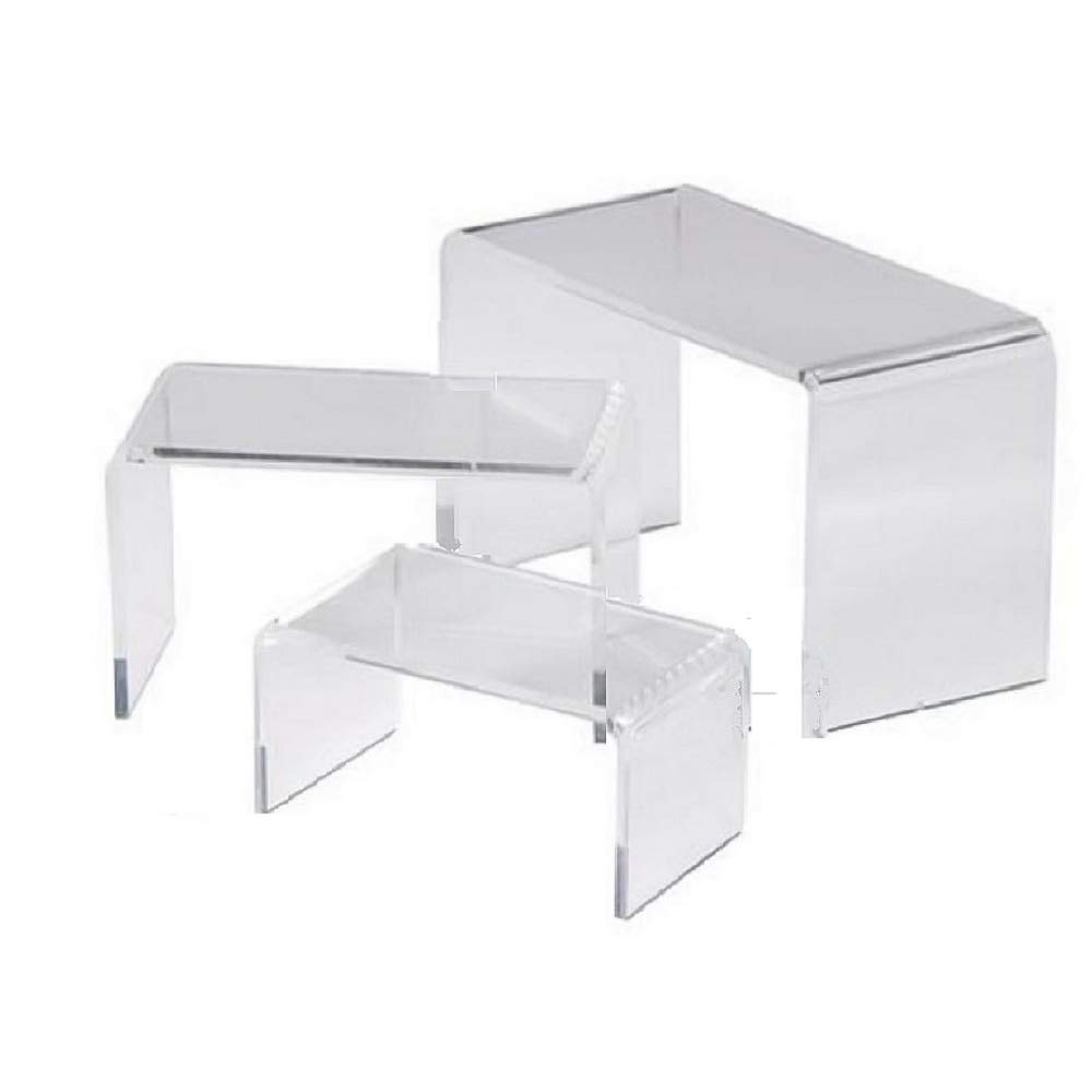 Amazon｜3個 セットA 透明 展示台 アクリル コの字 クリアー