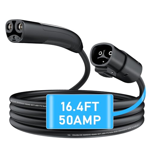 Amazon.co.jp: EVCONN Tesla延長ケーブル 16.4フィート 50A 110V-240V