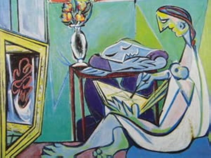 Amazon.co.jp: パブロ・ピカソ（Pablo Picasso）、Young woman Drawing