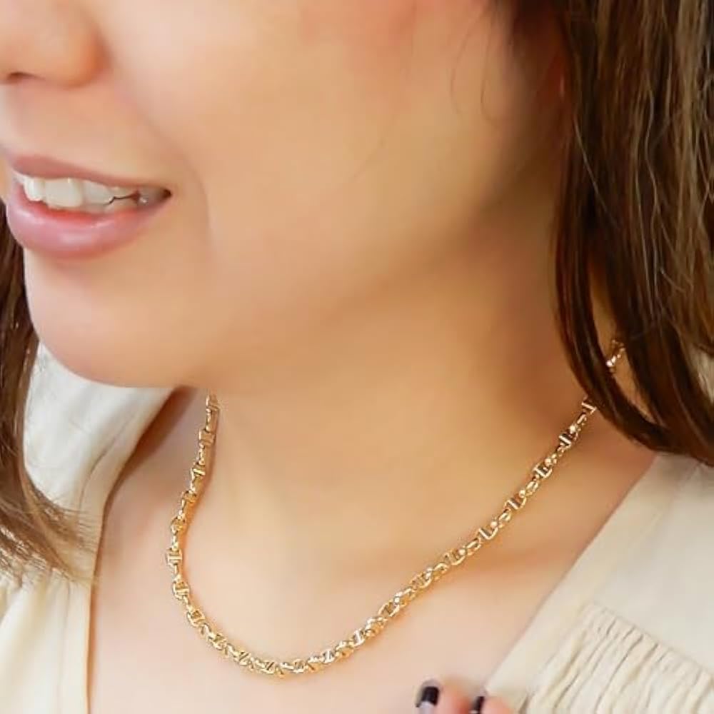 Amazon | [Queen] イエローゴールド(K18YG) デザイン ネックレス (約