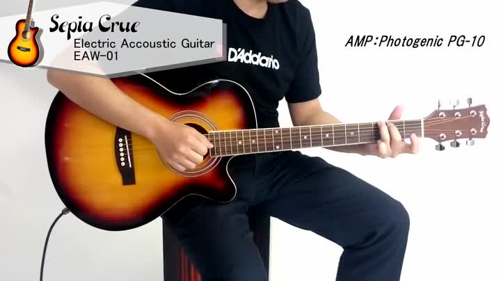 Amazon | Sepia Crue セピアクルー エレアコギター EAW-01/BK ブラック