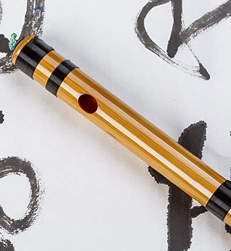 Amazon | 竹製篠笛 7穴 八本調子 伝統的な楽器 竹笛横笛(赤紐巻き