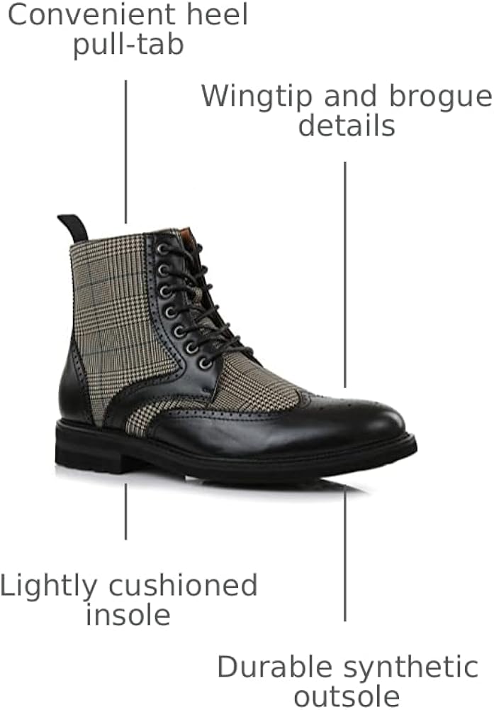 Amazon.com | Polar Fox Manchester Men's Wingtip Brogue Boot