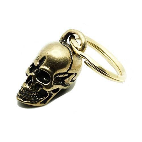 Amazon.co.jp: [BRASS STORE] 二重リング付き 真鍮 キーホルダー