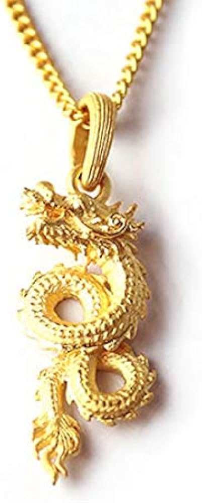 Amazon | [プリマゴールド] 純金 レディース ペンダント 龍 ドラゴン
