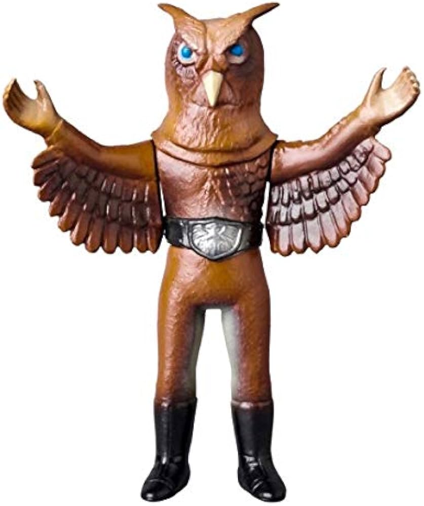 東映レトロソフビコレクション フクロウ男（新色蛍光）+ミニフィギュア