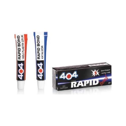 404 Hızlı Plastik Çelik Yapıştırıcı Rapid Bond 16g 10 Dkda