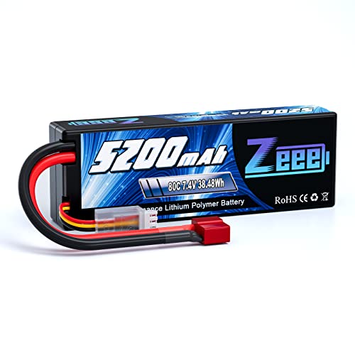 Amazon.co.jp: ゼエエ Zeee 7.4V 80C 5200mAh 2S lipo battery Tプラグ