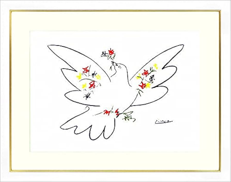 Amazon.co.jp: パブロ・ピカソ『花と鳩』ジクレー : ホーム＆キッチン