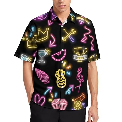 Amazon.com: Snbidmk Neon Shirts for Men Button Up Shirts,Mens Neon