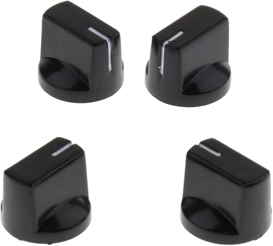 Amazon | F Fityle 4個 プラスチック ギターアンプノブ ノブ