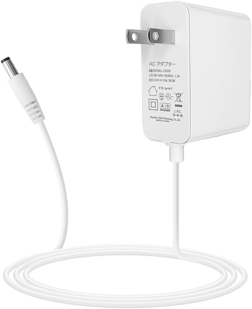 Amazon | 汎用 ACアダプター DC12V 3A 最大36W 電源アダプター 出力