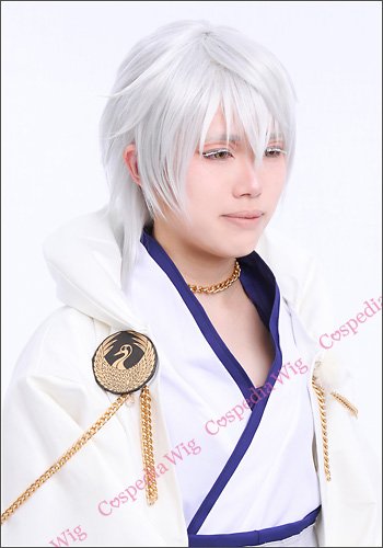 Amazon.co.jp: 刀剣乱舞 鶴丸国永 風 ウィッグ キャラウィッグ 美容師