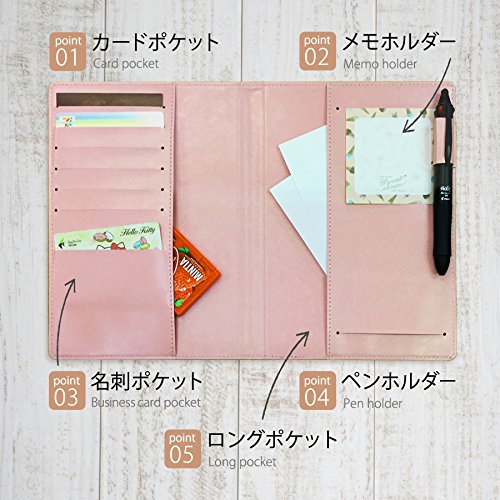 Amazon | 手帳カバー B6 ピンク ノートカバー ブックカバー 無地 横