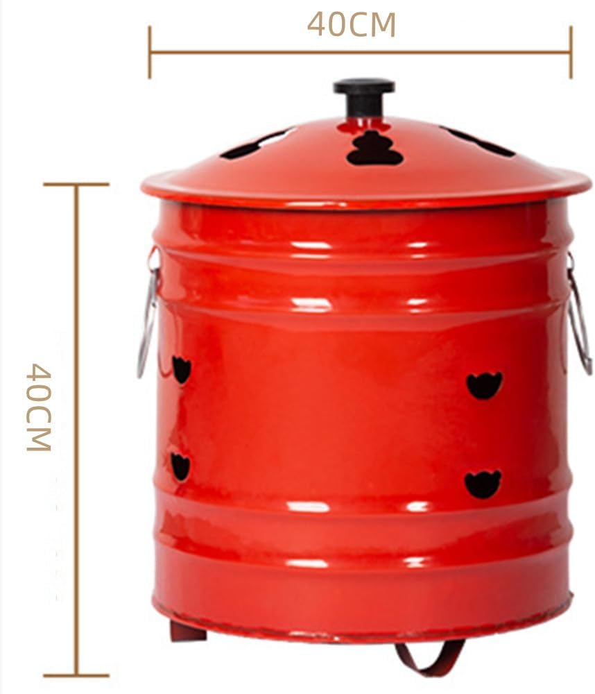 Amazon | 家庭用焼却炉、ドラム缶焼却炉、蓋とハンドル付き 燃焼バケツ