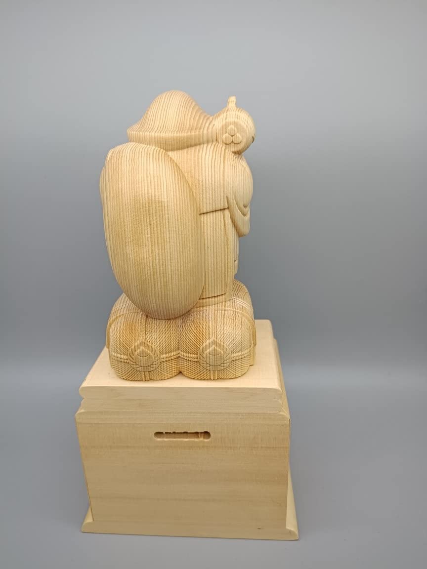 Amazon｜仏像 大黒天 大黒さん 置物 木彫 縁起物 七福神 大黒様 置物総