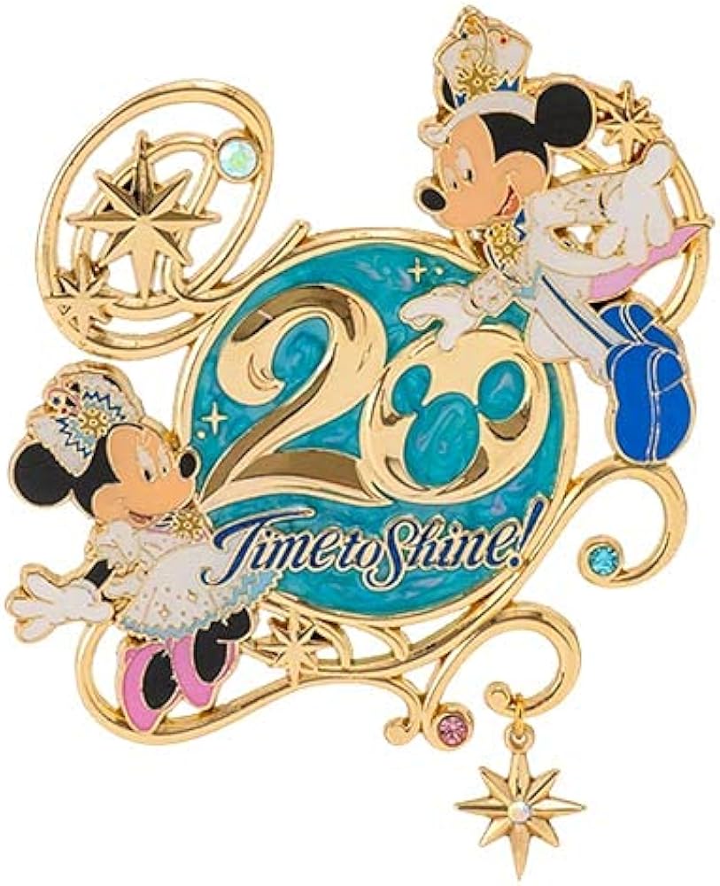 Amazon.co.jp: ミッキー＆ミニー ピンバッジ 20周年【東京ディズニー
