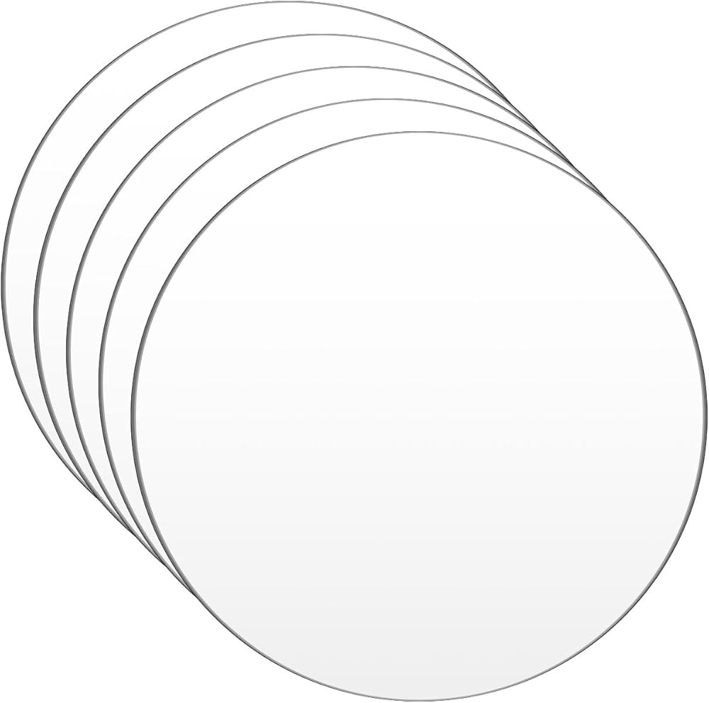 Amazon.co.jp: DARENYI 厚さ1mm 直径15cm 透明 円形アクリル板 5枚