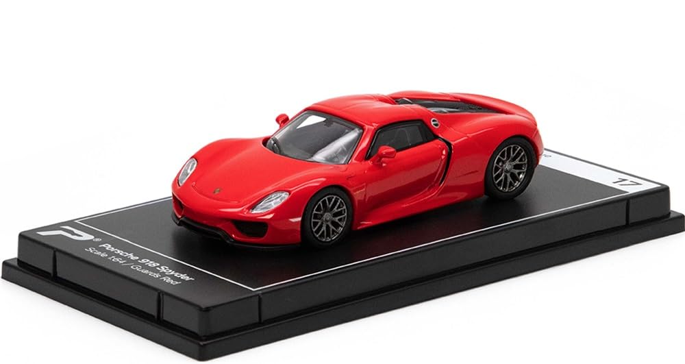 Amazon.com: PosterCars - 1:64 Scale Porsche 918 Spyder Guards Red