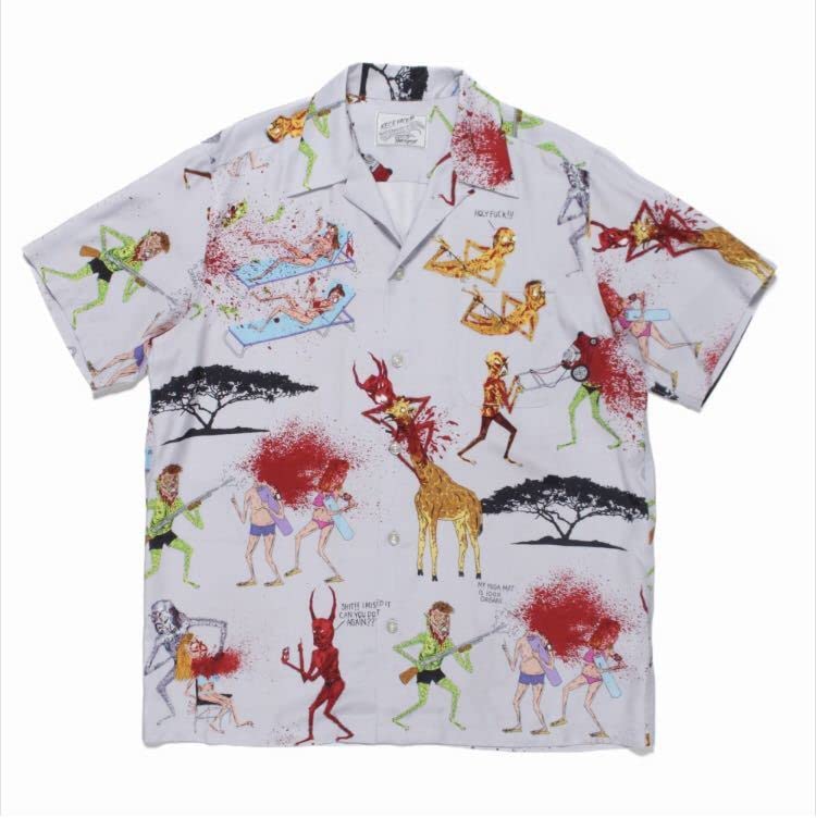 Amazon.co.jp: WACKO MARIA × NECK FACE HAWAIIAN SHIRT ワコマリア