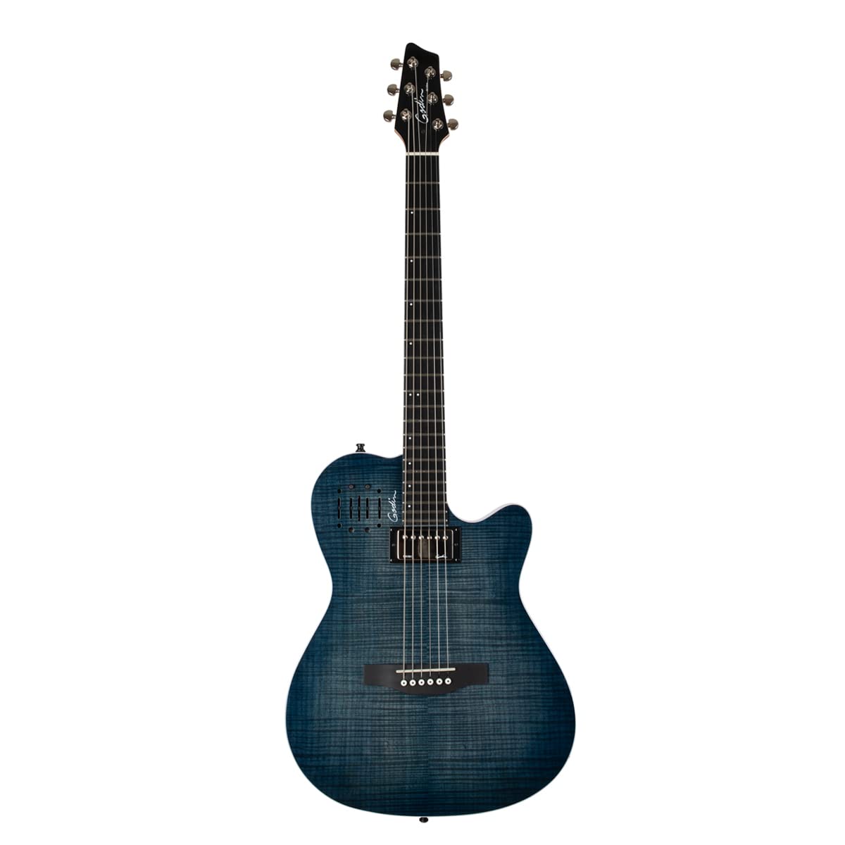 Amazon.com: Godin A6 Ultra - Denim Blue Flame : Musical Instruments