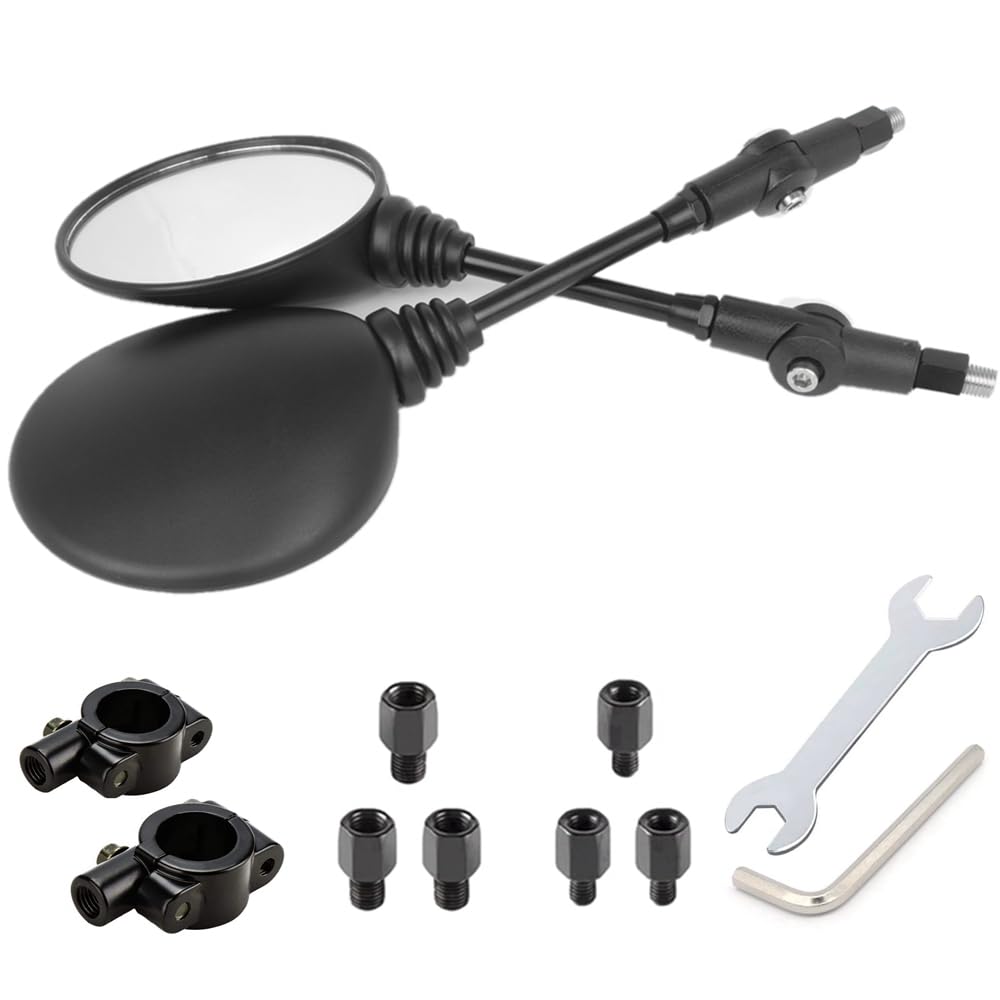 Amazon | ELIFEPARTS バイク ミラー 汎用 オフロード 可倒式 ミラー