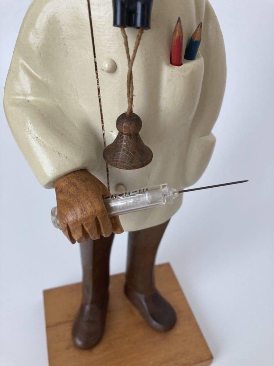 Amazon | Vintageイタリア木製人形/ROMERロメール木彫りドクターお医者