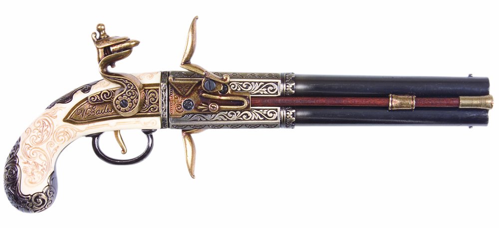 Amazon | デニックス(Denix) モデルガン フリントロック 2バレル 1264