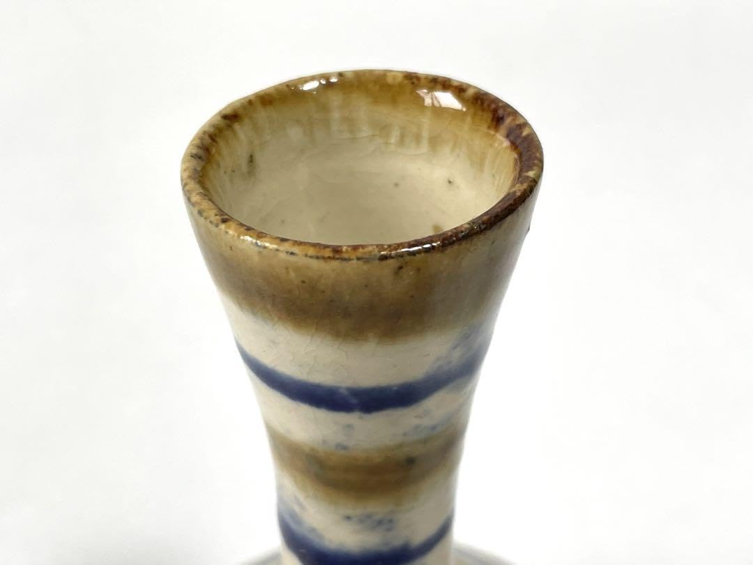 Amazon.co.jp: 骨董 アンティーク 琉球古陶 沖縄 やちむん 二彩 線文