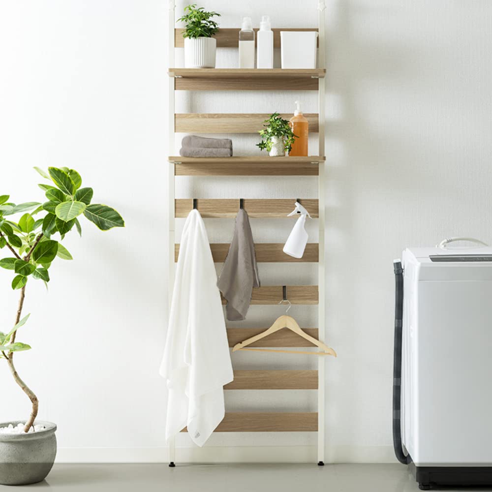 Amazon｜【玄関収納に】アイリスオーヤマ 突っ張り ウッドウォール