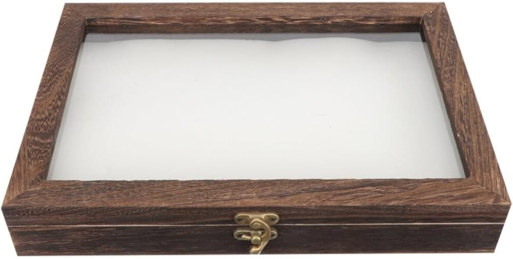 Amazon.co.jp: SEWACC 標本ケース 木製 標本箱 透明窓付き ジュエリー