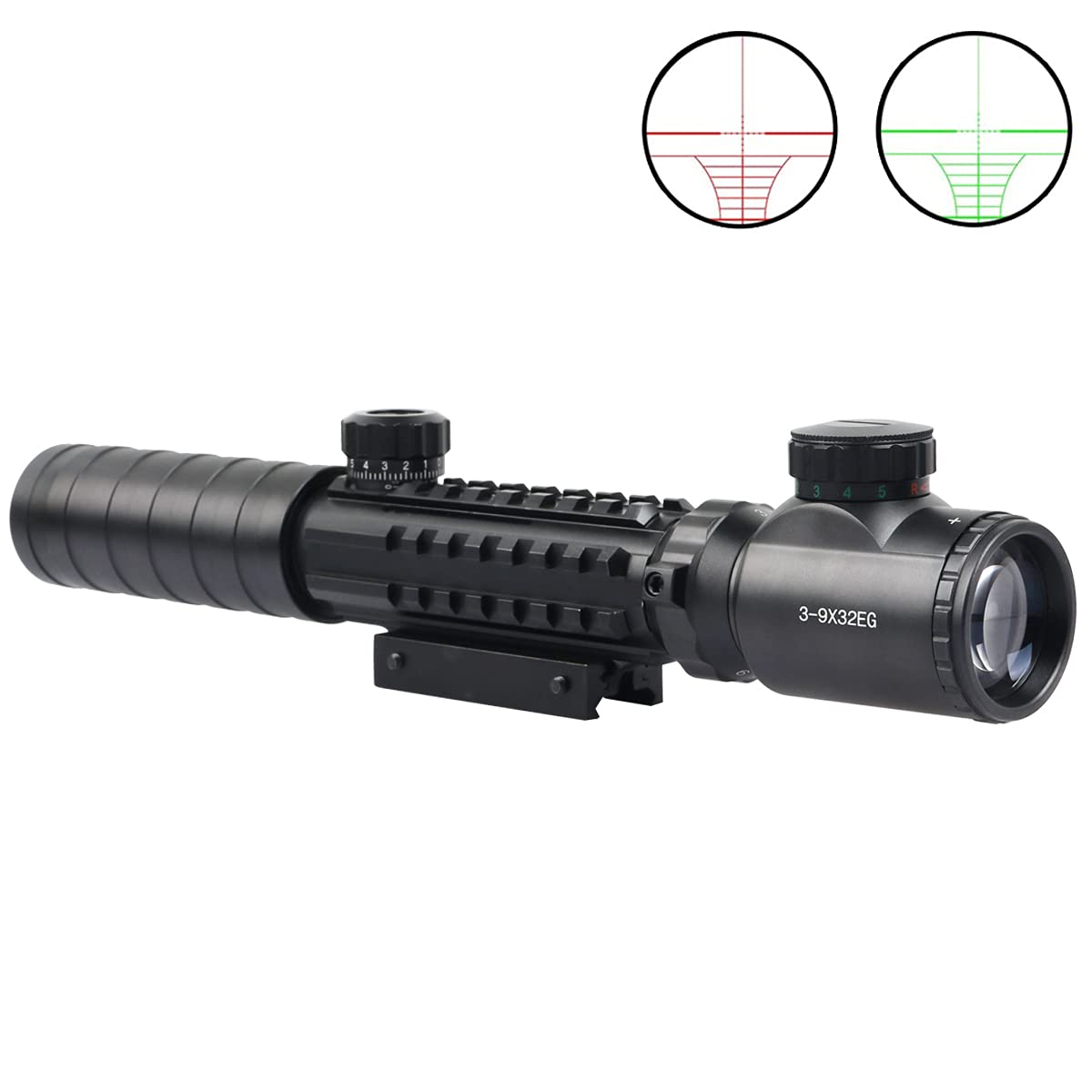 Amazon.co.jp: 3-9×32EG トリプルレール ライフルスコープ Mil-dot