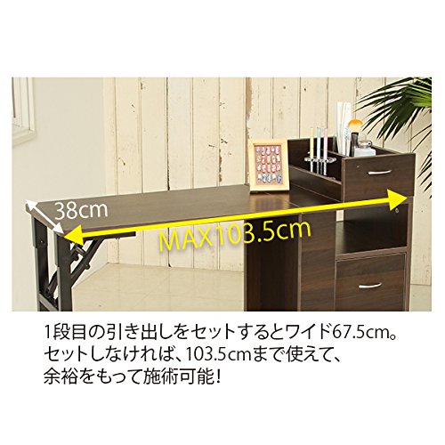 Amazon.co.jp: 折りたたみ ネイル テーブル デスク 机 キャスター付き