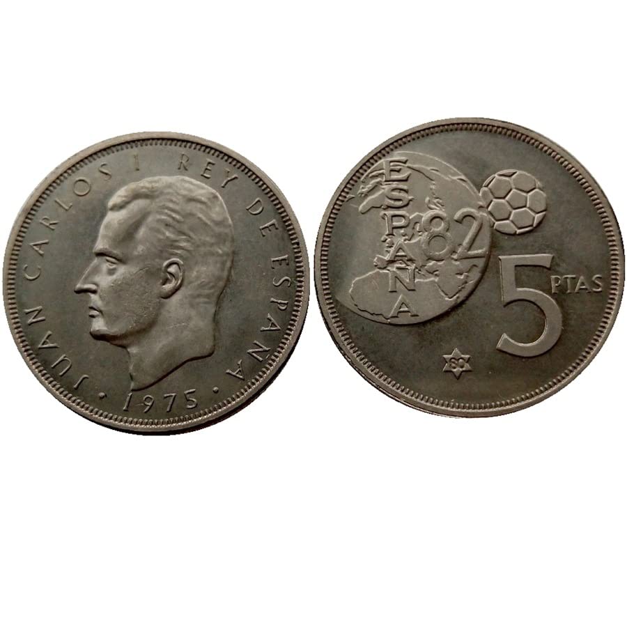 Amazon.co.jp: スペイン5ペセタ 1975年外国レプリカ記念硬貨 : ホビー