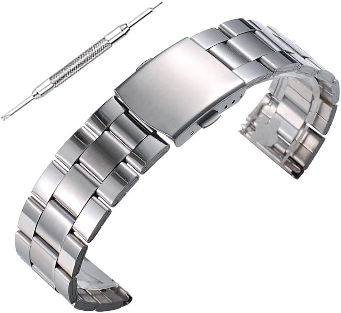 Amazon.co.jp: 時計バンド ステンレス ベルト 18mm 20mm 22mm