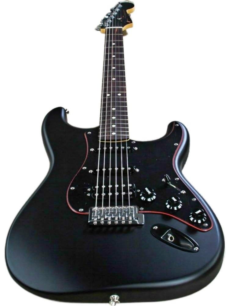 Amazon | カスタムマットブラックカラーエレキギター、ソリッドボディ