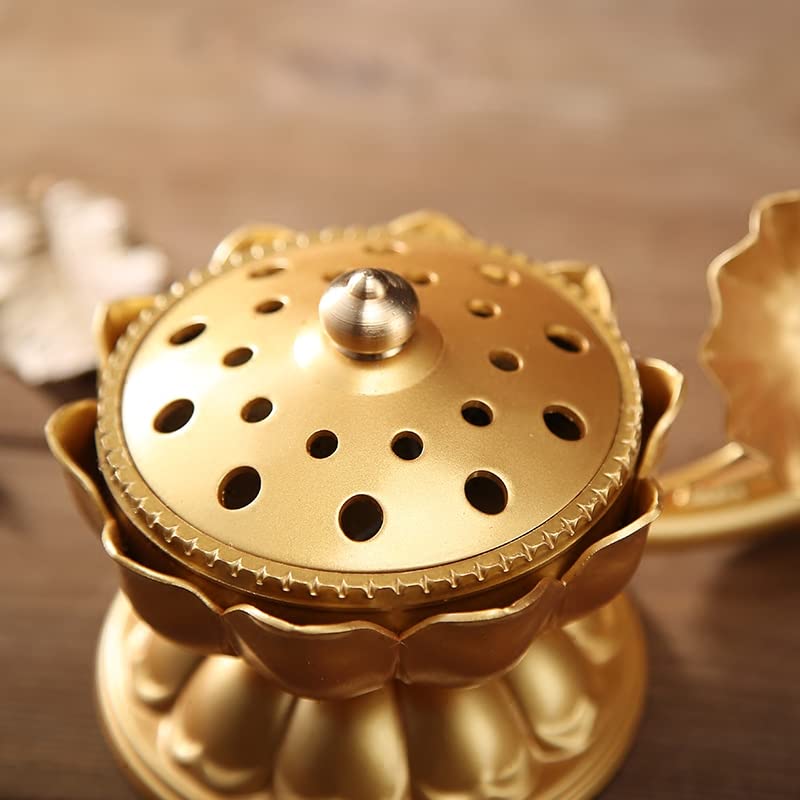 Amazon｜柄香炉 密教法具 寺院用仏具 蓮華型柄香炉 真鍮製 密教で使