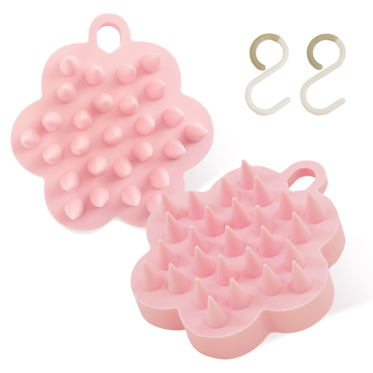 Amazon.co.jp: 【2個セット＋S字フック付き】 シャンプーブラシ 頭皮