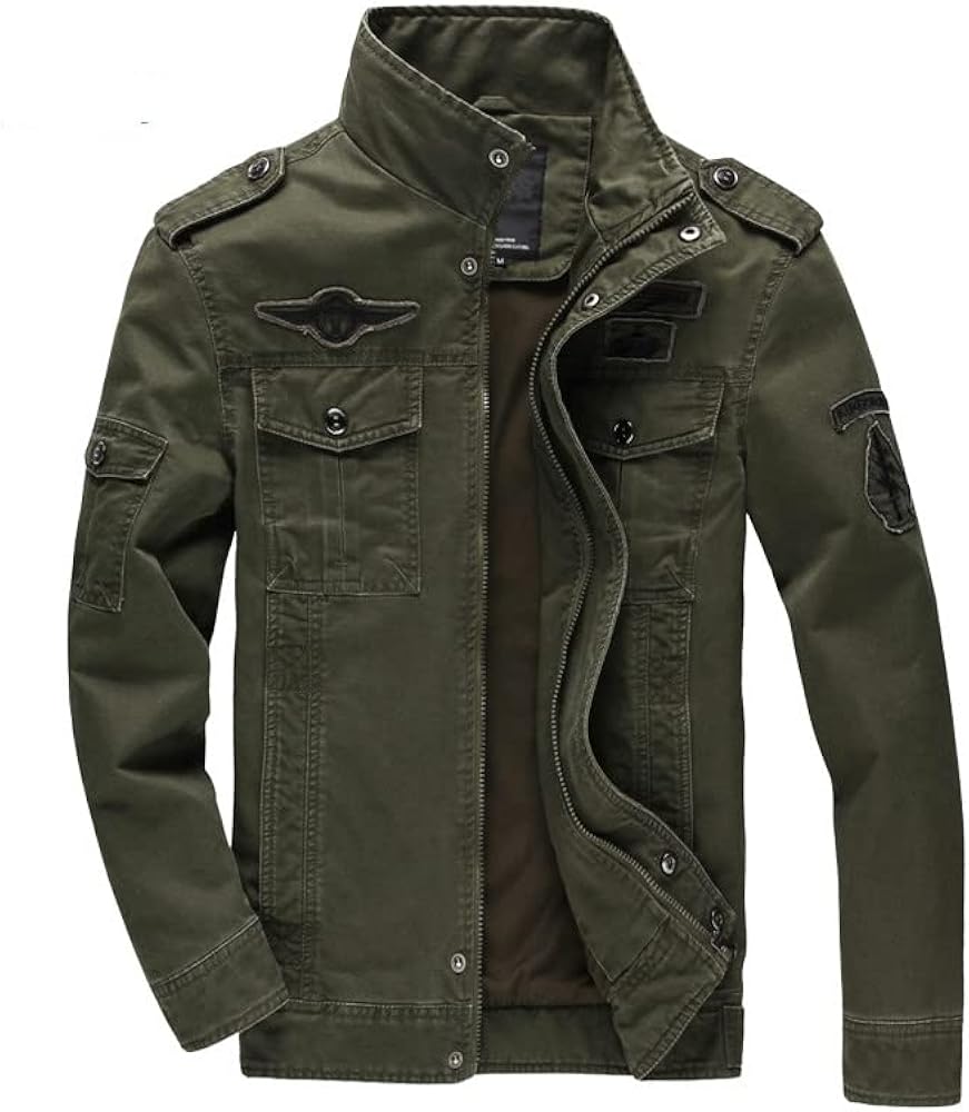 MQMYJSP Casual Army Military Jacket Men Air Force One Spring