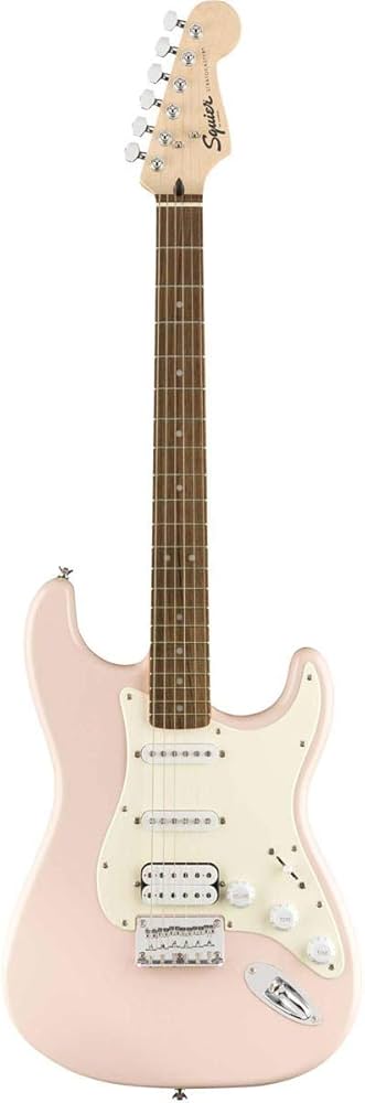 Amazon | Squier by Fender Bullet Stratocaster HT HSS Shell Pink