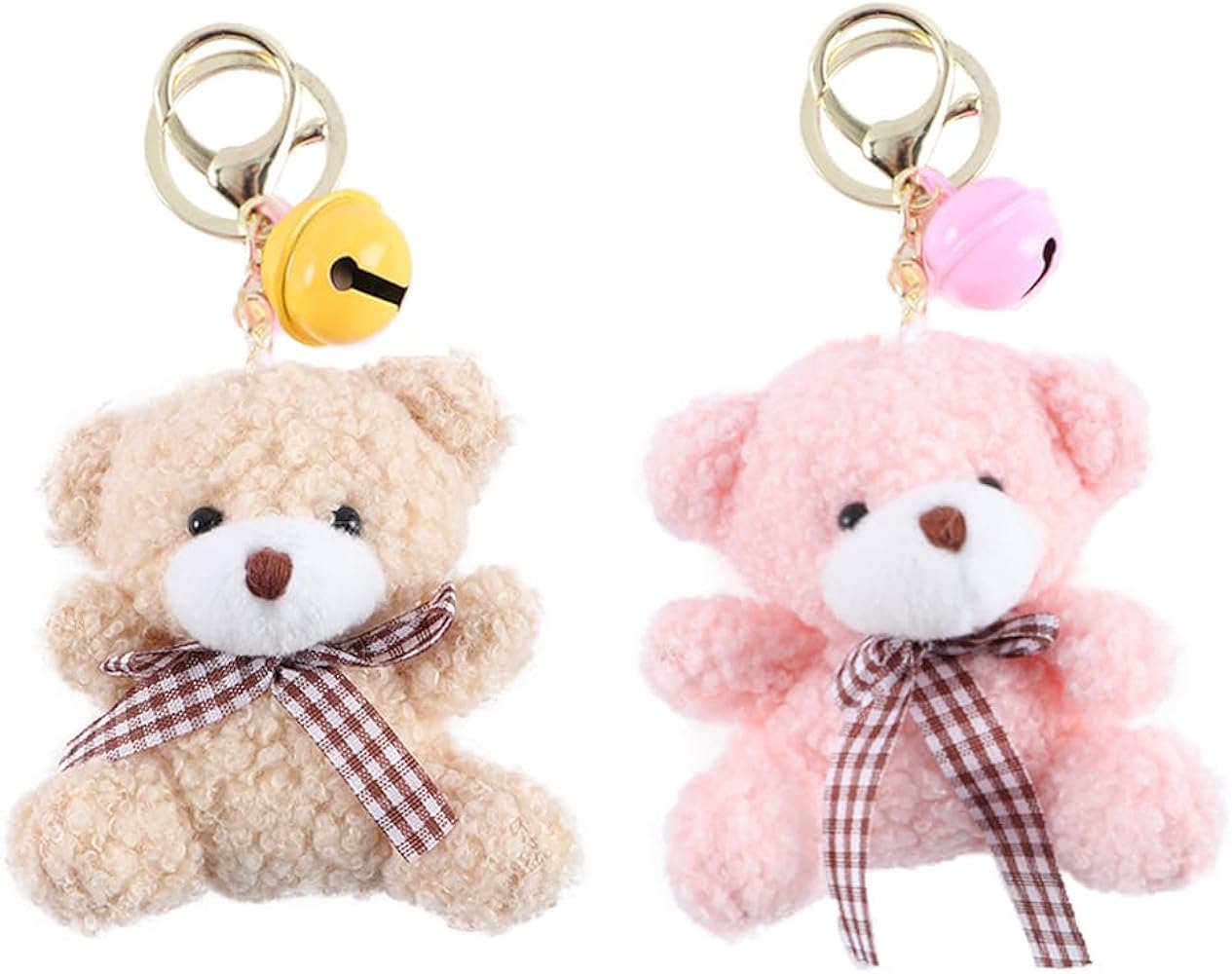 Amazon.co.jp: Pokinge ぬいぐるみベアキーホルダー 2個 花柄布 クマ